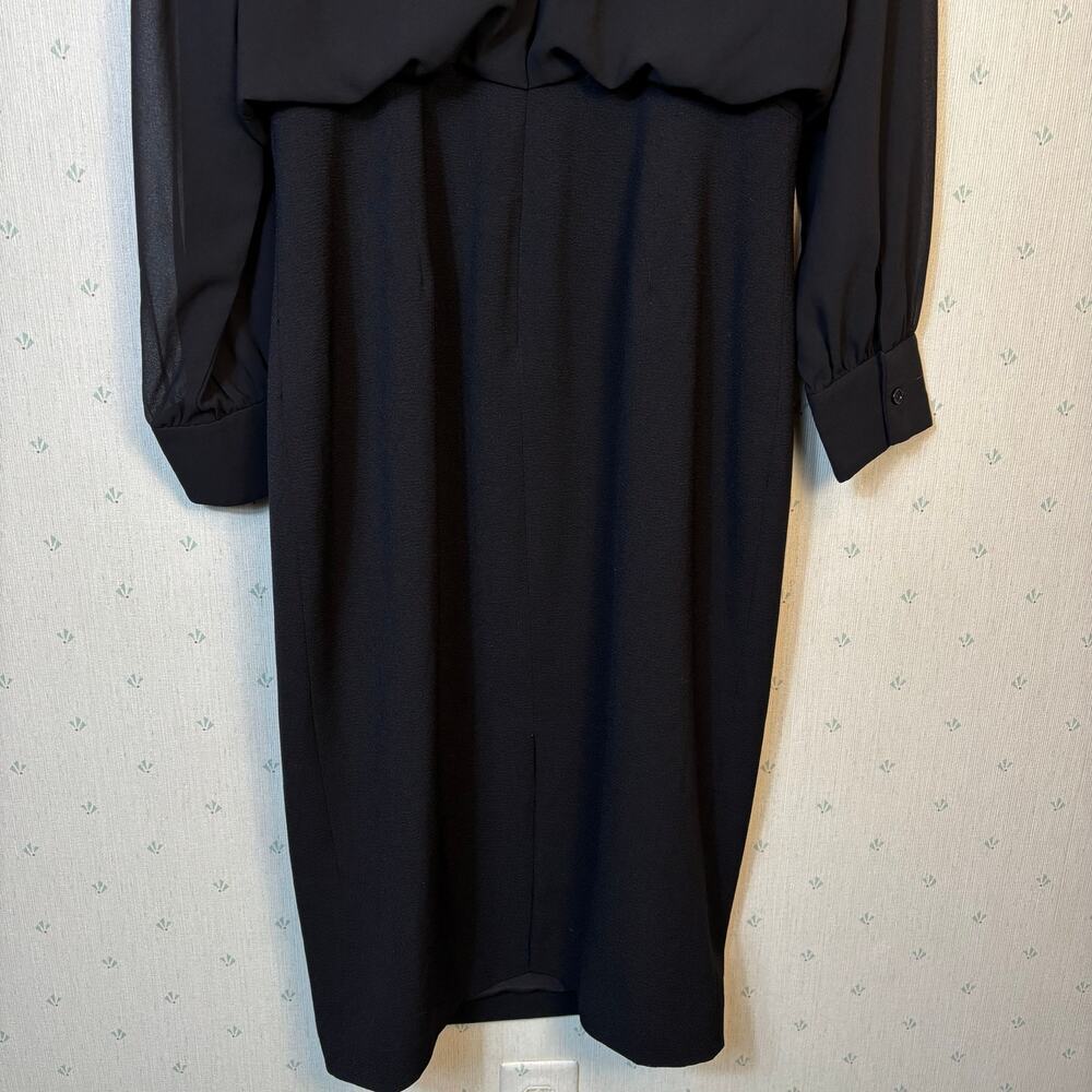 Dress The Population Pilar Midi Dress Size Large Black Special Occasion Formal - Picture 8 of 12